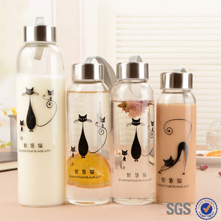 300 мл 500 мл Спортивная Питьевая Бутылка Boba bubble tea glass bottes