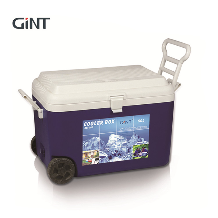 Оптовая продажа 50L Кемпинг Рыбалка Большой ice cooler box Портативный Пикник с колесами