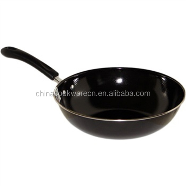 Professional Aluminum Black Nonstick Indian Wok