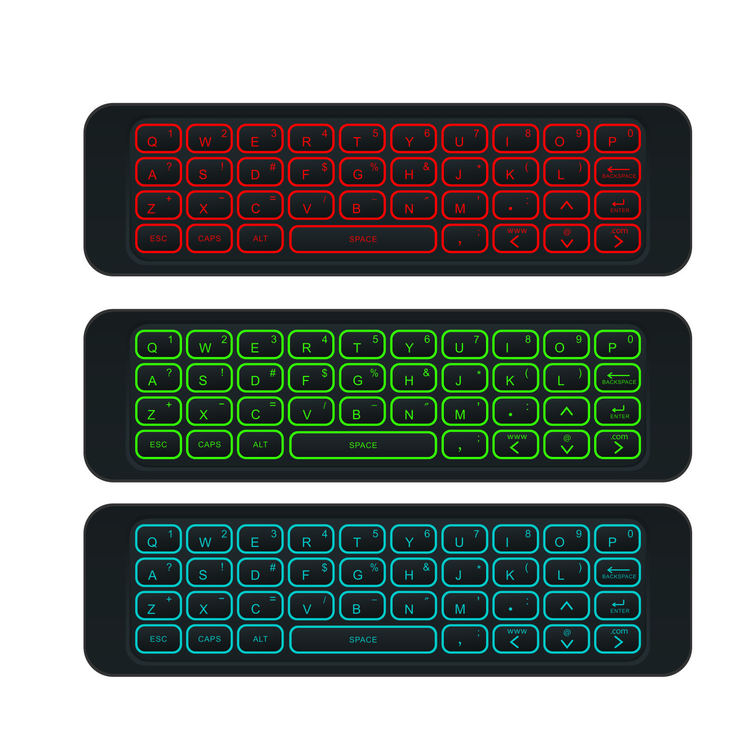 High quality 3 colors backlit P3 Wireless Keyboard fly mouse with voice air mouse remote control