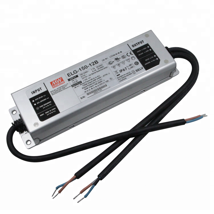 Бренд Mean Well представляет ELG-150-36B затемнения 12V 10A 150W Светодиодный драйвер для светодиодного уличного фонаря