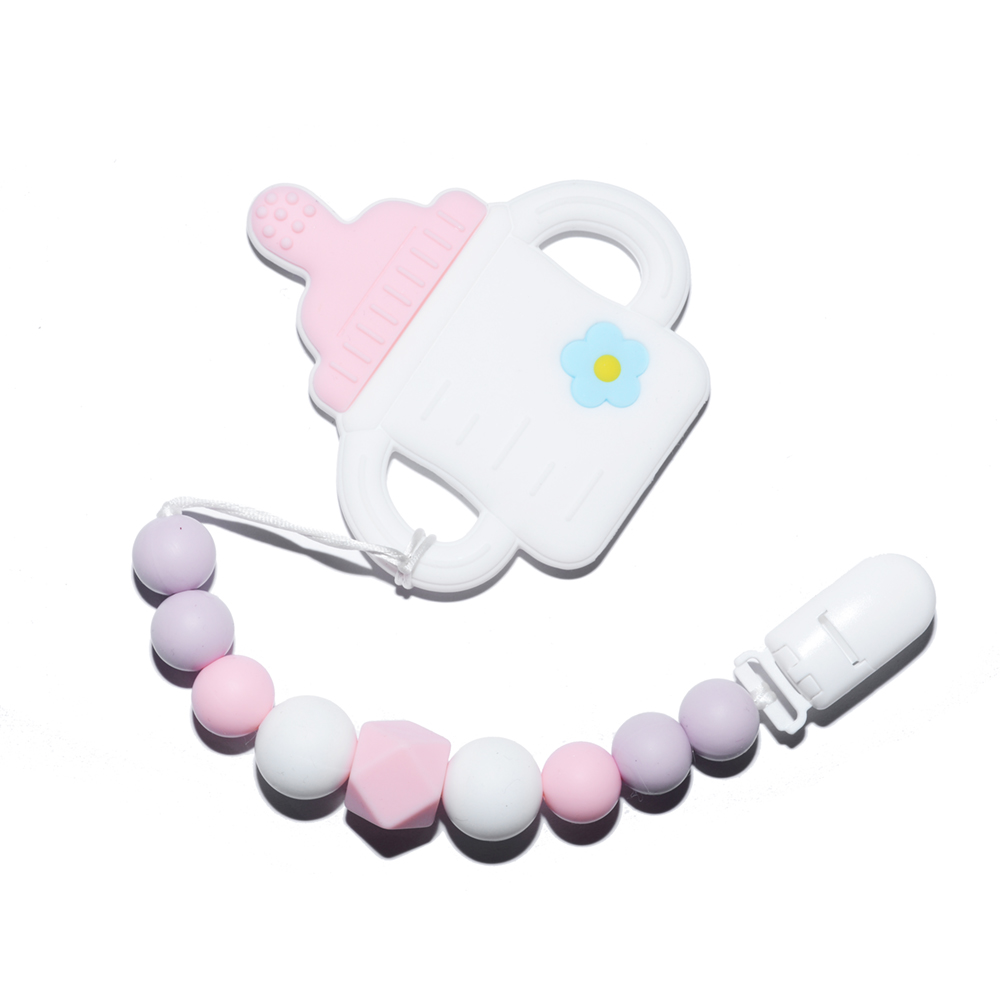 Bangxing Baby Прорезыватель для зубов, держатель с цепочкой, силиконовая детская пустышка, Прорезыватель для зубов