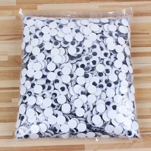 YIPAI Wiggle Eyes Googly Plastic Circle Moving Eyes for Child Diy Crafts