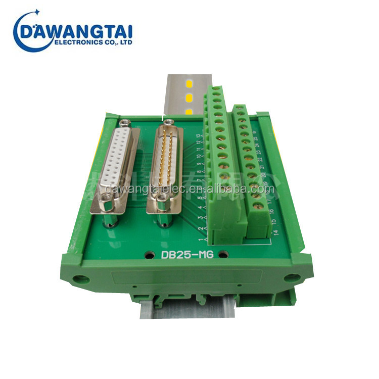 DB25-MG22 DB25 Male Female D-Sub 25 Pin Connectors Terminal Block Breakout Board DIN Rail Type