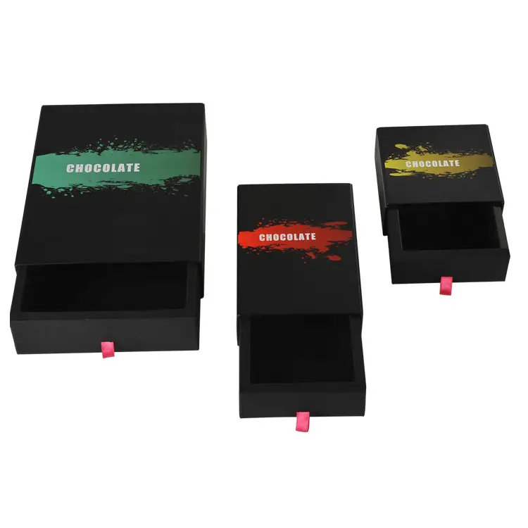 custom paper jewelry packaging made 2mm rigid cardboard gift drawer boxes bracelet match boxes