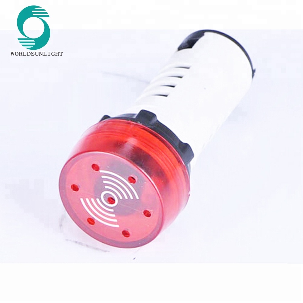 AD16-22MSB 22 мм 12V 24V белый корпус красочный индикатор зуммер со светом