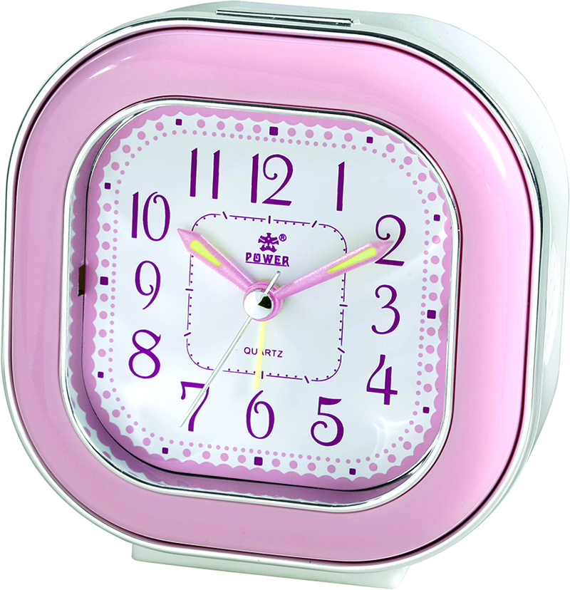 Good Quality Durable Plastic LED Light Quartz Sweep Snooze Bells Alarm Clocks with Music Function