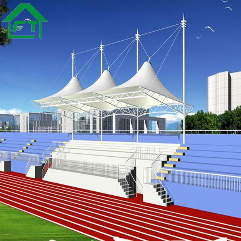 Large Steel Membrane Structure Football Stadium Tent With Strong Tension PVDF Cloth