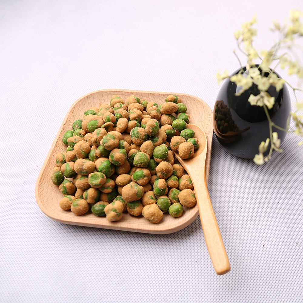 Зеленый горох с жареным покрытием со вкусом барбекю, оптовая продажа закусок