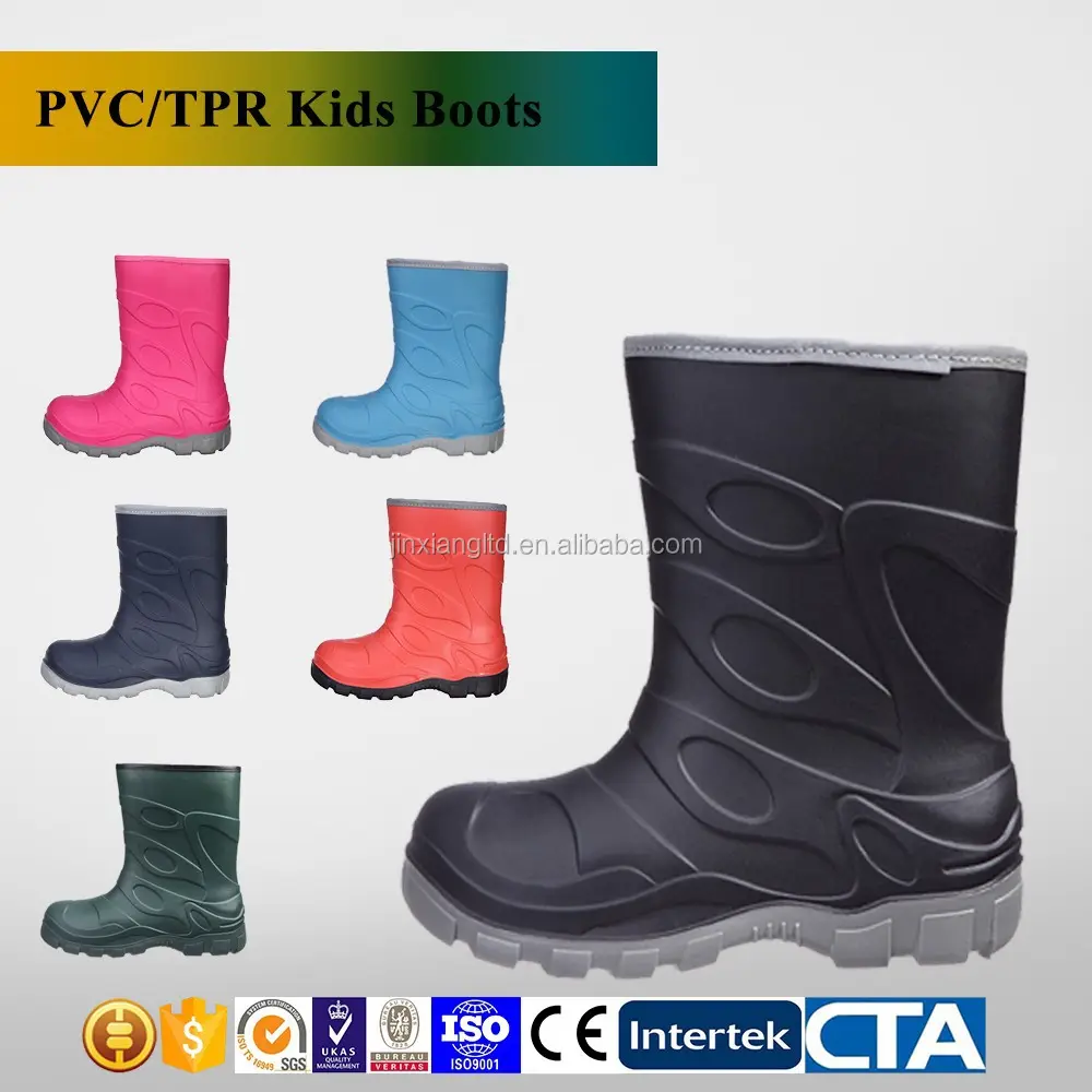 CE colorful PVC kids rain boots   rubber rain boots for children and kids