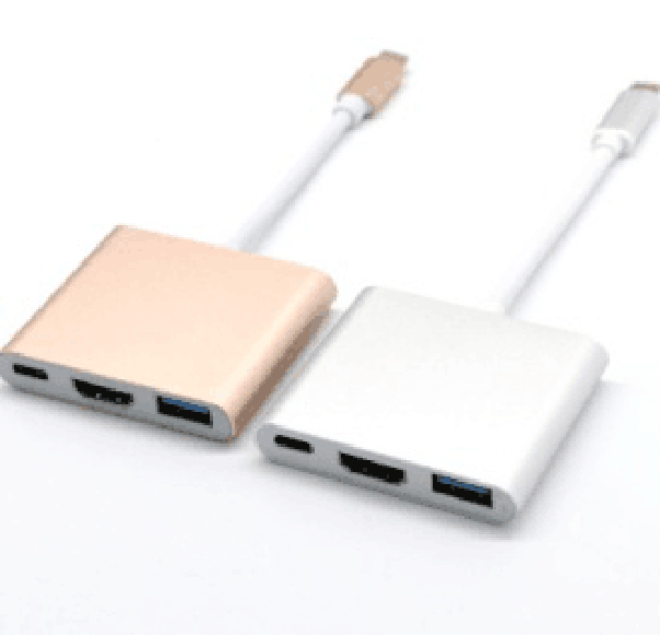 Алюминиевый usb c 3 в 1 Тип c к hdm я pd 5 Гбит/с usb 3,0 порт док-станции