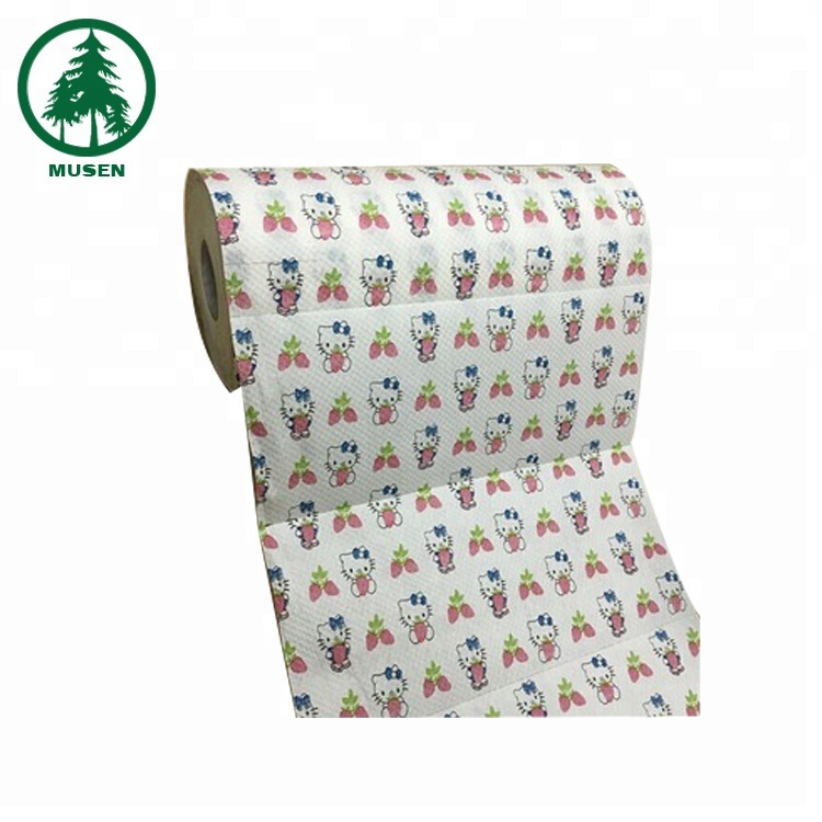 Завод прямой 2 ply печатных кухонный бумажный рулон