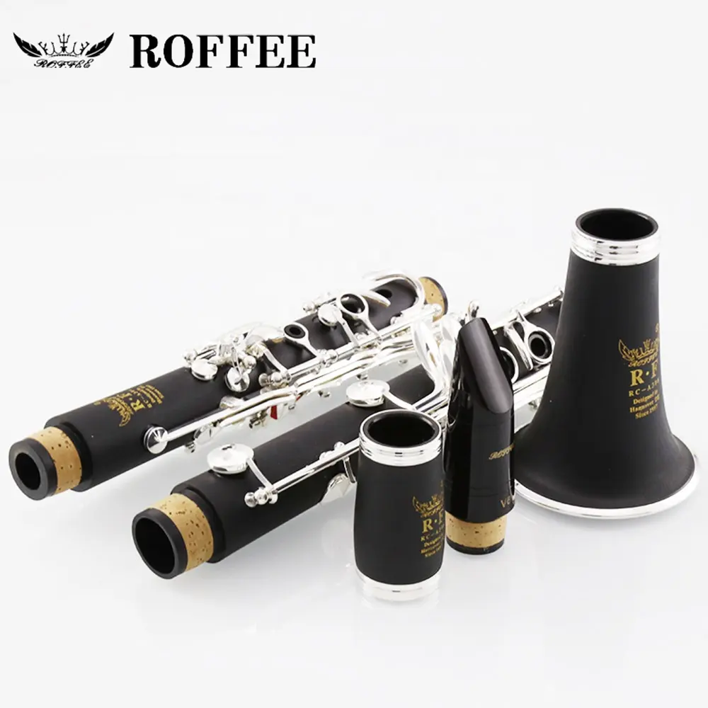 woodwind Musical Instrument A306 ABS Silver Plated 17 Keys Bb Tone Clarinet genman system clarinet