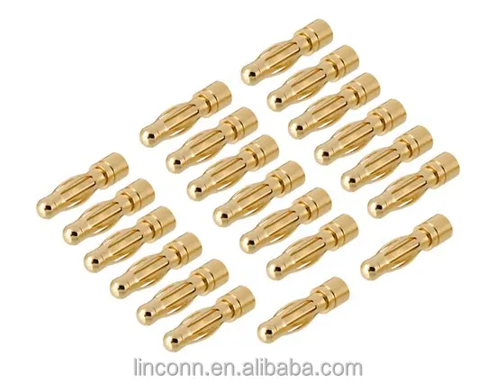 2mm 3mm 4mm 6mm copper gold plated over nickle pins banana plug and jack adapter