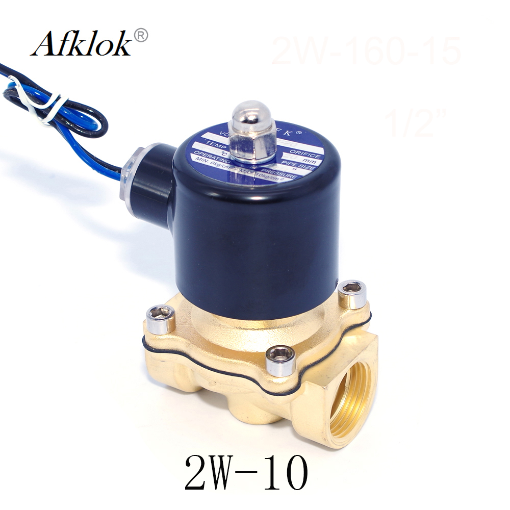 2W-160-10 латунный N/C 3/8 дюймовый 12V DC водяной электромагнитный клапан