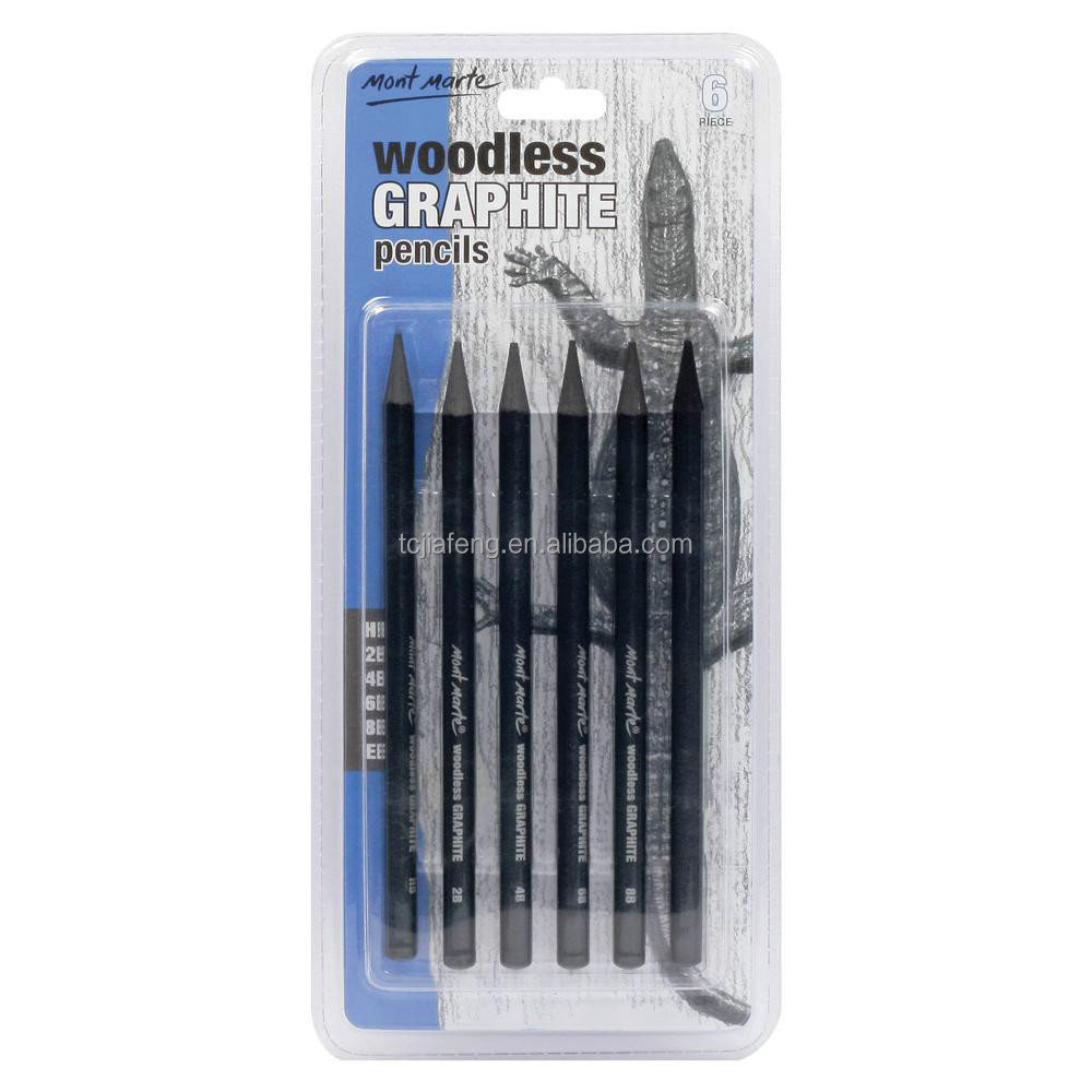 Mont Marte Woodless Graphite Pencils 6pce