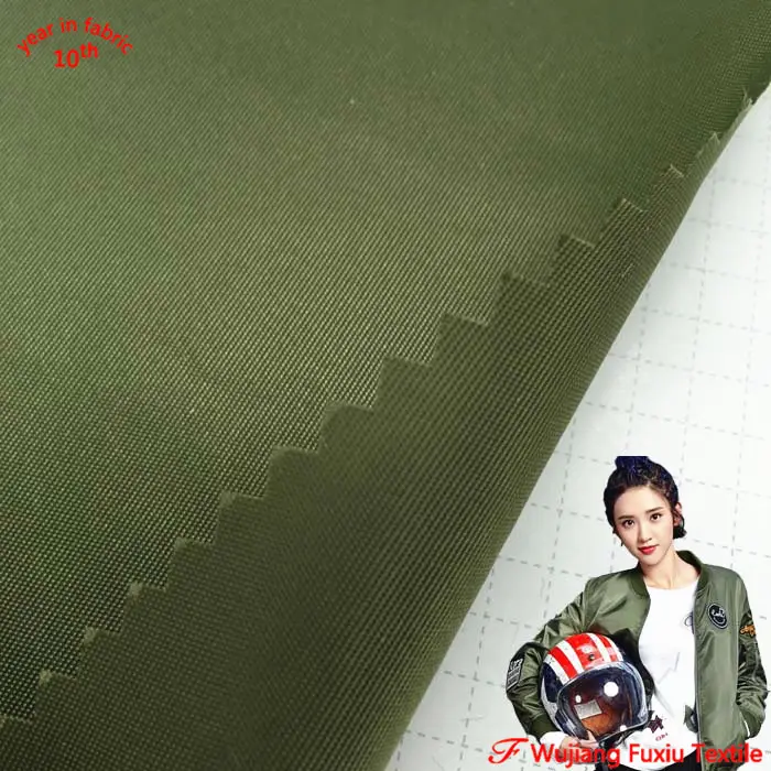 70D*200D heavy 2/2 twill 100% nylon taffeta fabric for bomber jacket