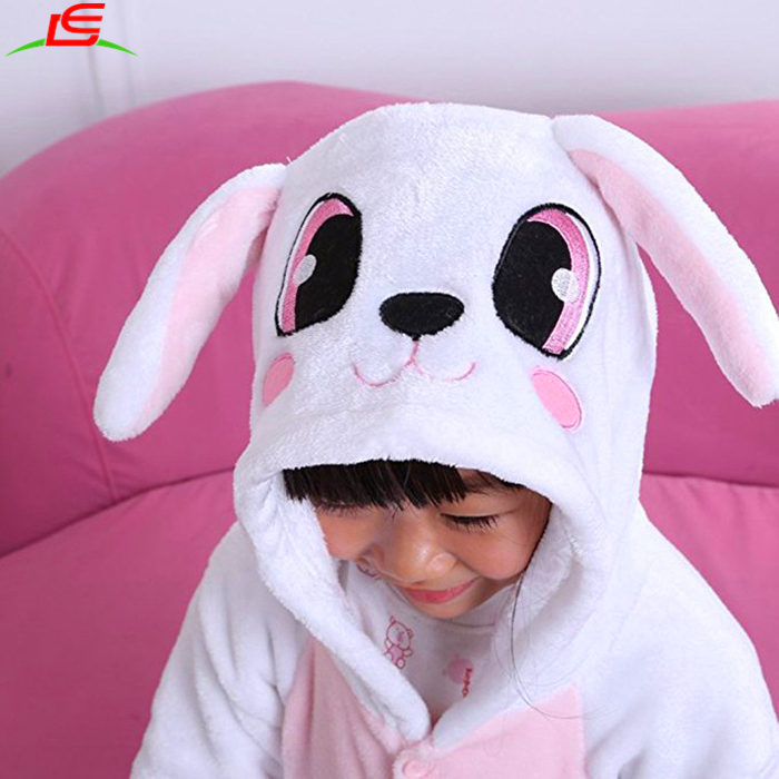 Прекрасный ребенок кролик животных Onesie косплэй костюм фланель Домашняя одежда пижамы
