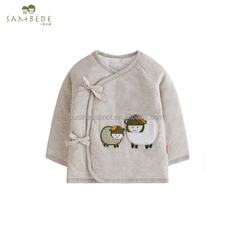 SAMBEDE детская одежда из хлопка для новорожденных кимоно блузка милый ребенок с ображением овечки, комплекты теплой детской одежды SM5413