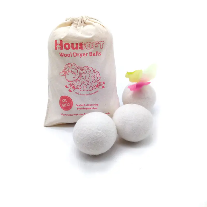 2021 Amazon hot Sells 7cm 100% New Zealand Wool Dryer Balls For Laundry