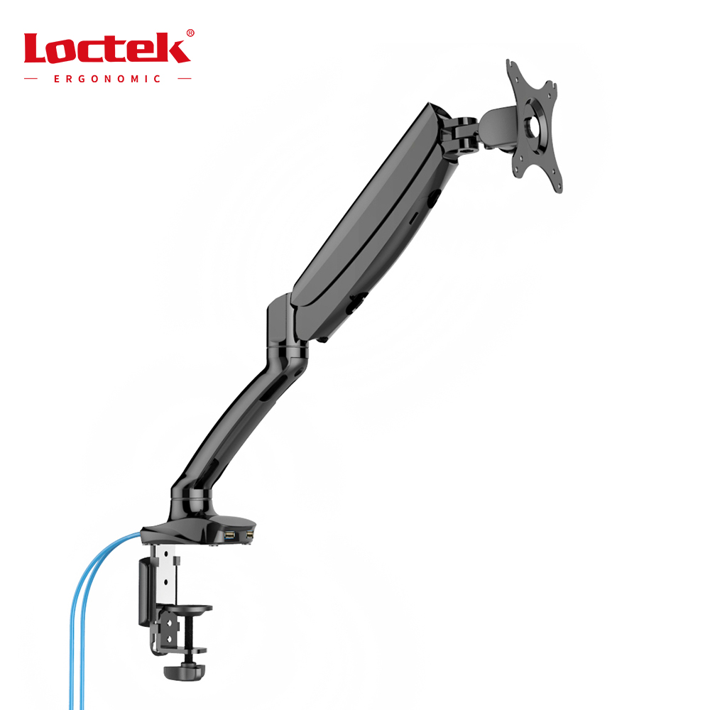 LOCTEK DLB502 полное движение газ-весна-регулируемый настольная подставка ЖК руки монитора