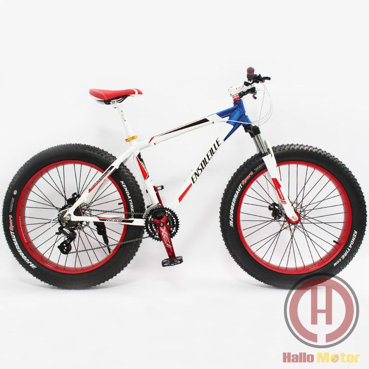 Hallomotor универсальный велосипед для пляжа и для зимы Shimano Groupset, большая и толстая шипованная резина, передняя подвеска