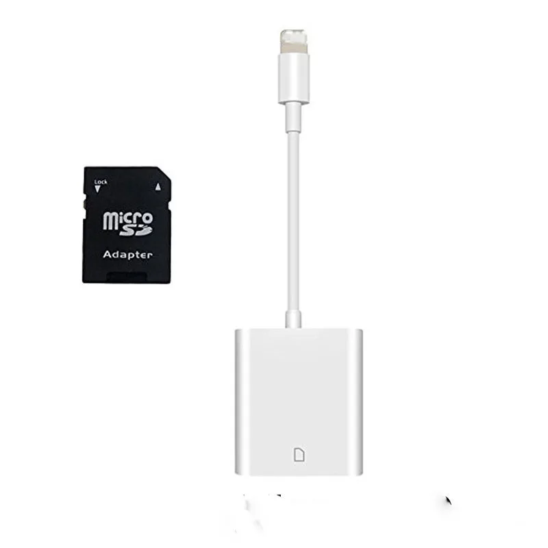 Light ning Micro SD card reader for iphone ipad
