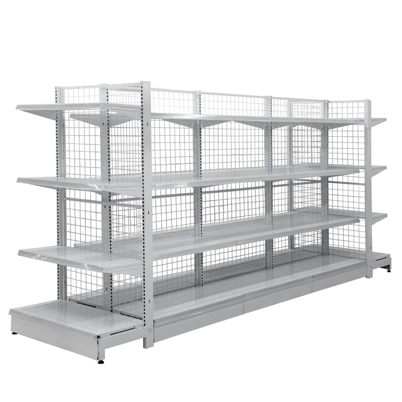 Двойная сторона супермаркета ячеистой сети Shelving гондолы для сетей розничной торговли