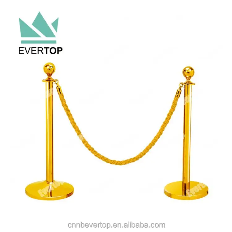 Crowd Control Barrier TS-T04 Premium Metal Theater Ropes And Posts Traditional Crowd Control Barrier Hotel Concert Classic Rope Stanchions