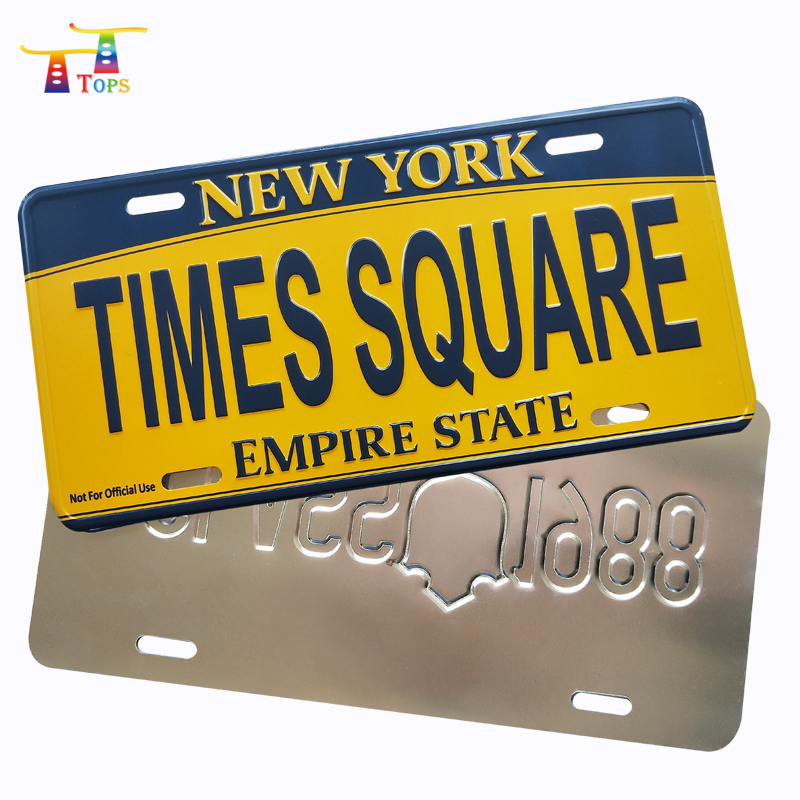 China Supplier Custom Wholesale Vehicles Accessories Embossing Mexico Sublimation Sign Mini Number Metal License Plate Blank