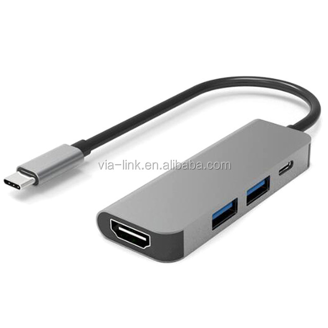 4 в 1 HDTV 4K PD зарядка usb type c концентратор usb 3,0 док-станция адаптер для ноутбука
