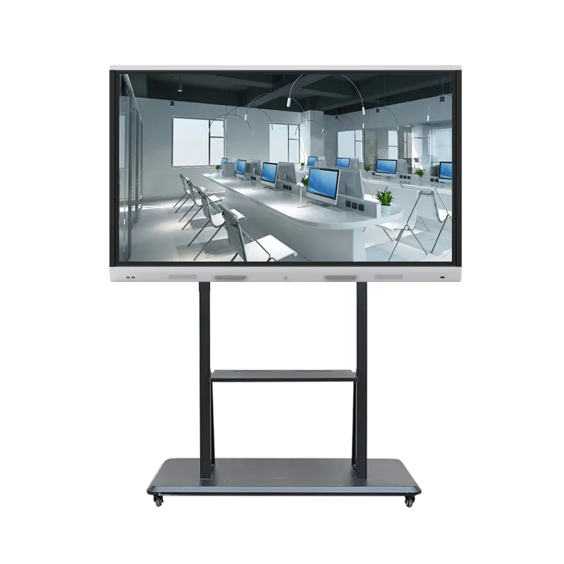 65" Anti-glare Glass Eshare Conference Monitor Whiteboard Lcd Touch Screen White Board Interactive Flat Panel Mobile Stand