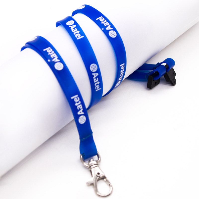 1.0cm custom logo printed waterproof plastic pvc neck lanyard with badge reel