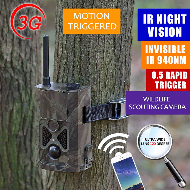 Охотничья камера HC 550G GPRS MMS SMTP/SMS, 25 м, 120 градусов, функция ночного видения, камера для наблюдения за дикой природой, Охотничья камера 3G
