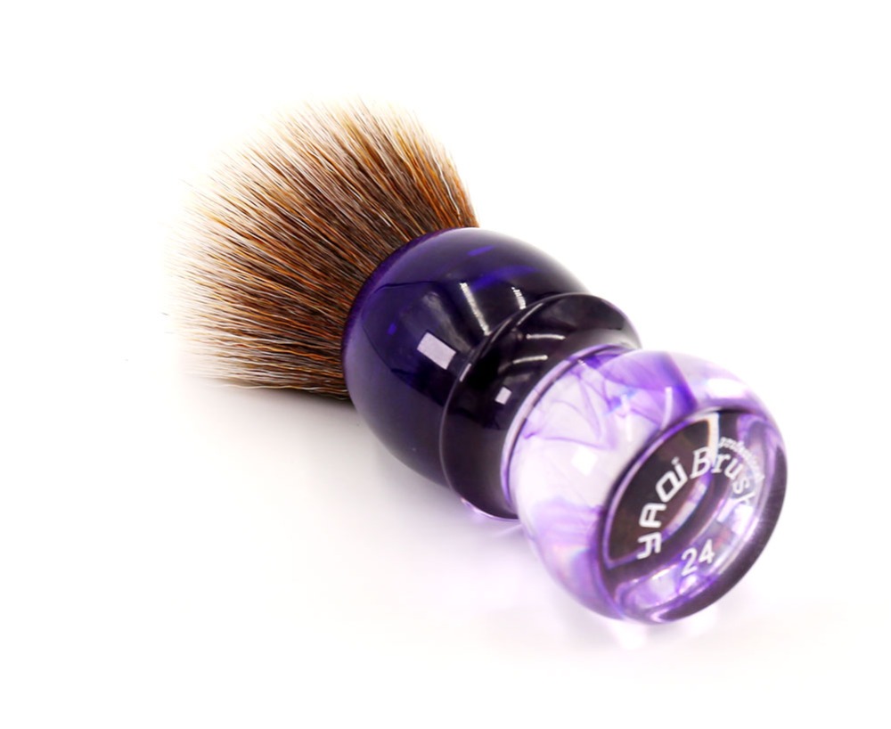 Мужская синтетическая кисть для бритья бороды Yaqi Purple Haze Mew Brown