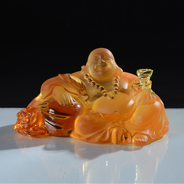 Хрустальная статуя Будды с украшением для автомобиля Ruyi Maitreya