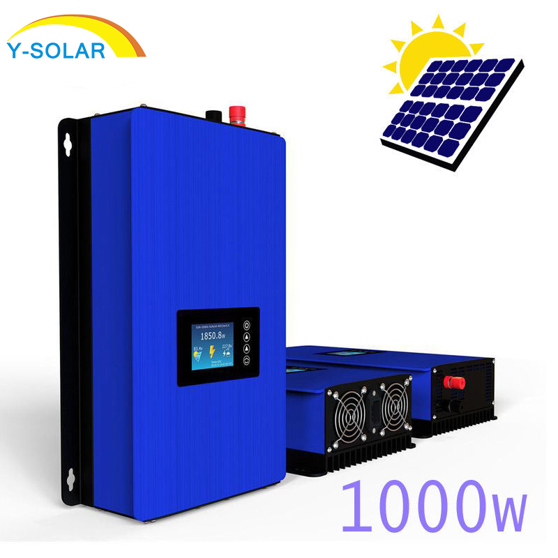 1000 Вт Солнечная на сетке инвертор с ограничитель мощности DC 22-65V/45-90V фотоэлектрическая система Wi-Fi устройство, функция GTI-1000W-WIFI PLUG-LCD