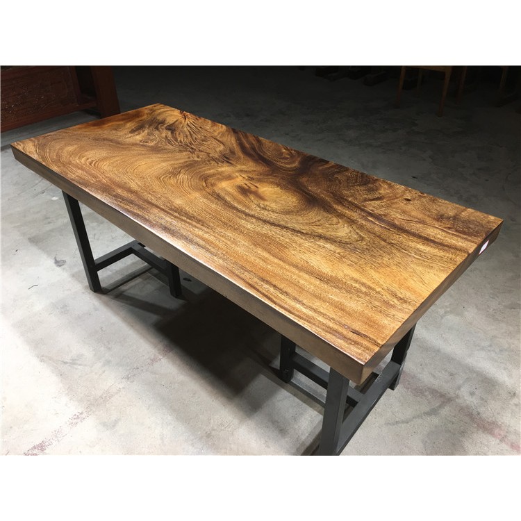 Cheap Dining Table Suar Solid Wood Slab