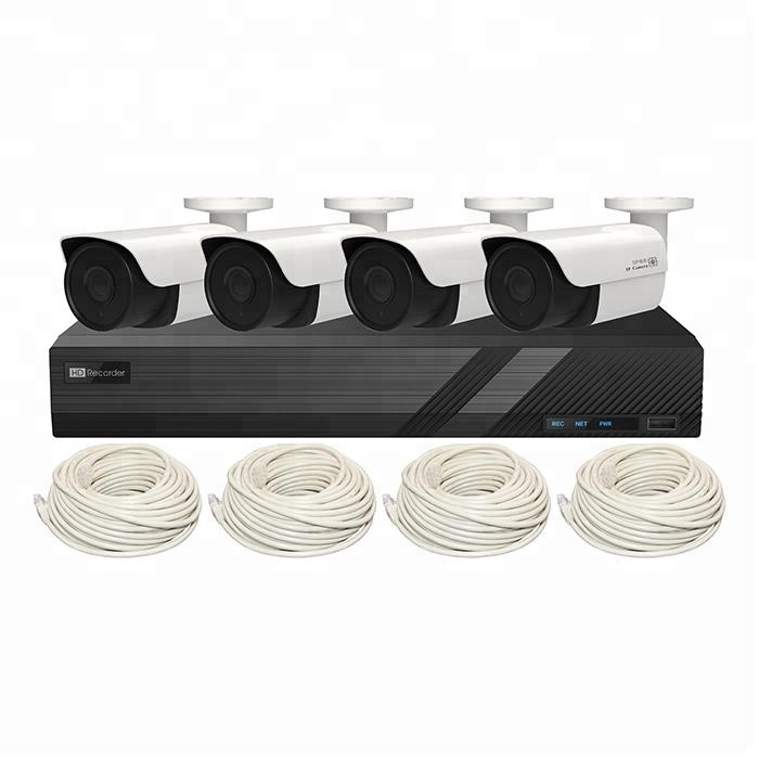 4 ch nvr наборы cctv камеры безопасности системы P2P & POE мегапиксельная HD CCTV камера система