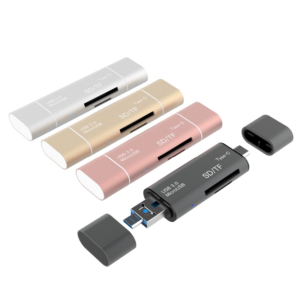 Горячая Распродажа OTG Type-c USB 3,0 Micro SD TF SD OTG кардридер записывающее устройство для iphone ПК мобильного телефона планшета Кардридеры