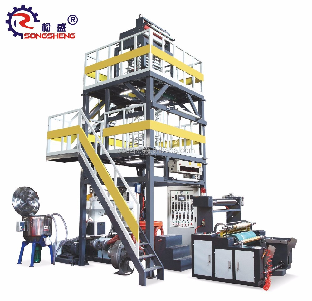 SS-ABA 3 Hdpe с двойным винтом пленки экструдер машина по изготовлению выдувной машиностроительный завод