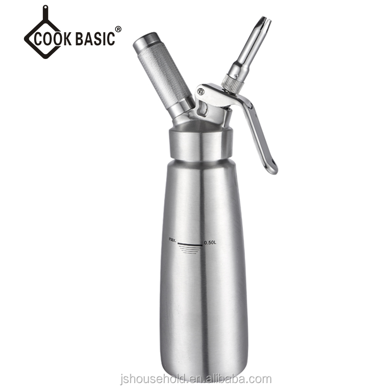 Крем из нержавеющей стали Whipper 500 мл Professional дозатор для взбитых сливок JS-CW008B