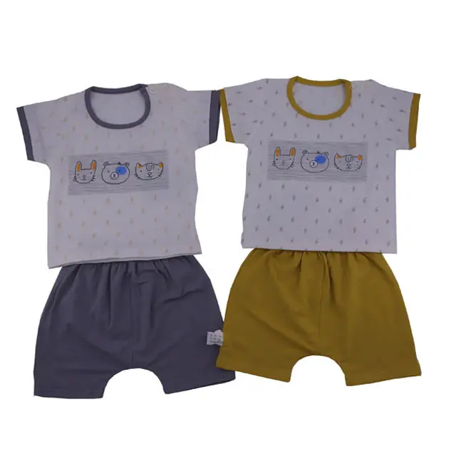 Wholesale baby boy's clothes summer baby set baby clothing set cotton short sleeve t shirt+pants
