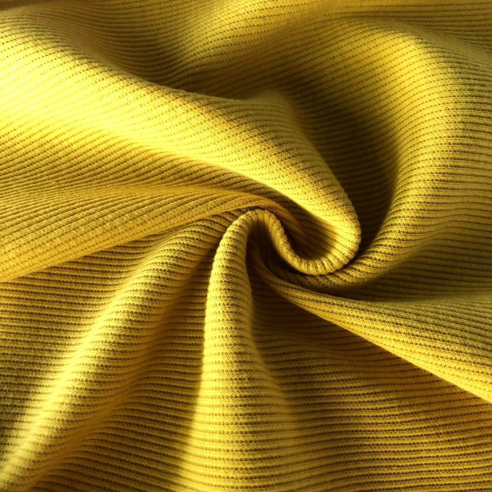 Cheap Price Polyester Cotton Jacquard Jersey Elastic Stretch Rib Fabric For Making sweater