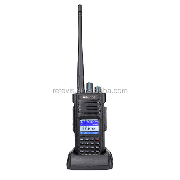 Ailunce HD1 DMR цифровая Любительская рация двухсторонняя радиосвязь HF 3000CH 100000 контактов 3200mAhz Водонепроницаемая + программный кабель