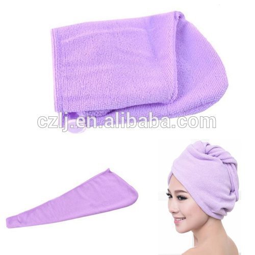 China Supplier Microfiber Hair Drying Turban Towel / China Wholesale Microfiber Shower Cap with Cheap Price
