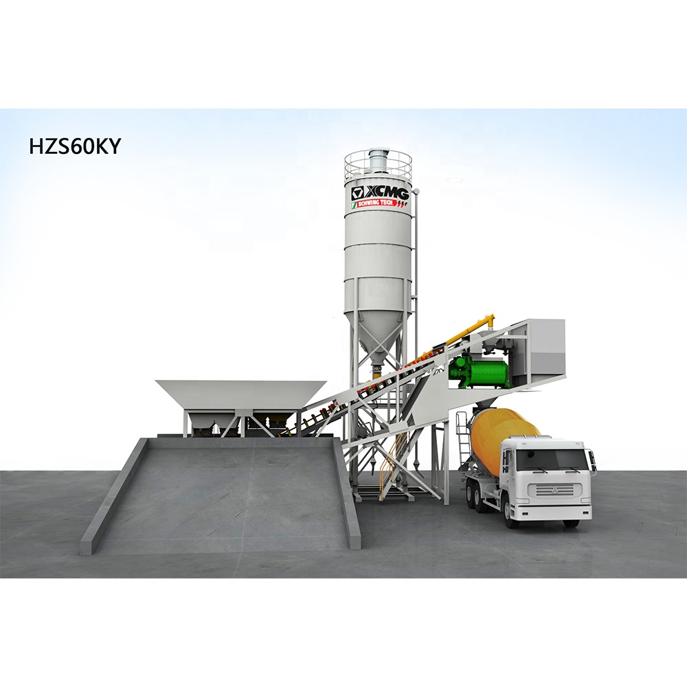 XCMG HZS60 мобильный бетонный завод 60m3 бетонный завод для продажи