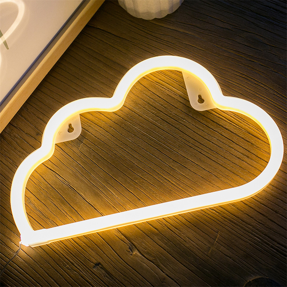 Фея 3-АА батарея и питание от USB оптовая LED неоновое облако ночник для Рождественского украшения