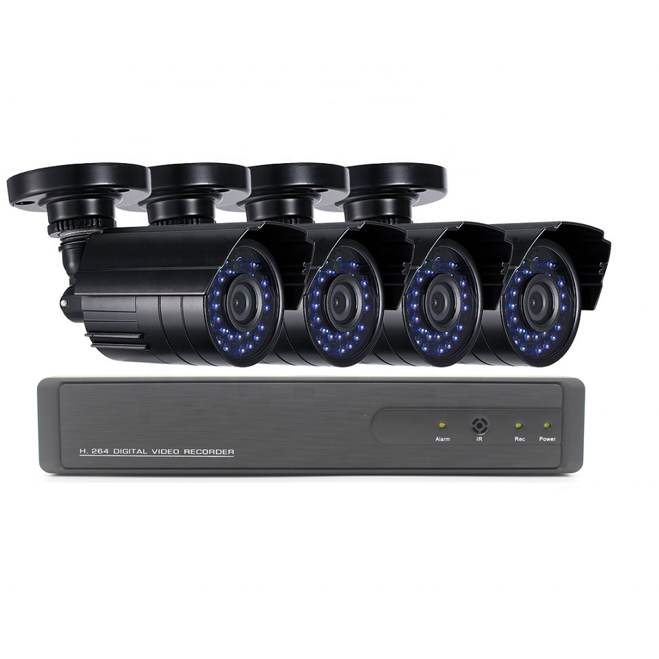 Full HD 1080P 4ch cctv камера комплект ahd камера безопасности Система 4 канала видео безопасности DVR с 4 1080P уличные камеры