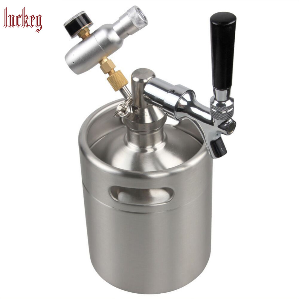 Mini Keg Pressurized Growler for Craft Dispenser System with Regulator